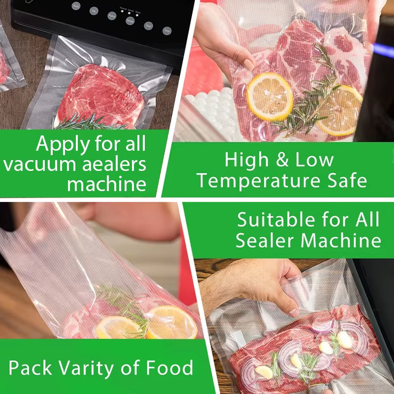Vacuum Bags for Food Vacuum Sealer Food Fresh Long Keeping 12+15+20+25+30Cm*500Cm Rolls/Lot Bags for Vacuum Packer