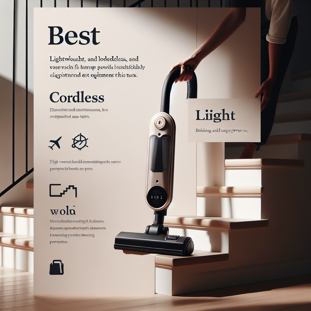 The Best Vacuum for Stairs: Lightweight, Cordless, and Powerful