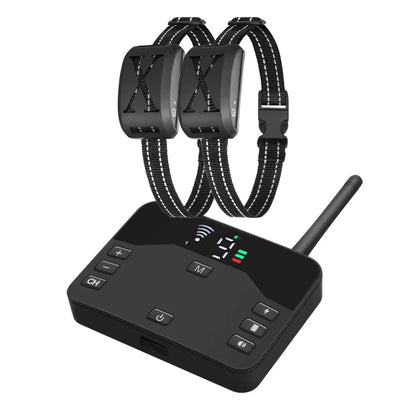 Pet Dog Shocks Training anti Bark Collar, Wireless Electric Fence Remote Pet Containment System with Adjustable Vibration Shock