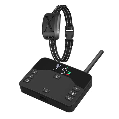 Pet Dog Shocks Training anti Bark Collar, Wireless Electric Fence Remote Pet Containment System with Adjustable Vibration Shock