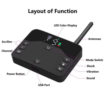 Pet Dog Shocks Training anti Bark Collar, Wireless Electric Fence Remote Pet Containment System with Adjustable Vibration Shock